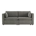 thumbnail image 3 of CHITA Oversized Modular Sectional Sofa Set Extra Large Convertible Fabric Sofa Couch with Reversible Chaise,2 Seat Modern Modular Sofa for Living Room,Fossil Gray,78 inch Width, 3 of 11
