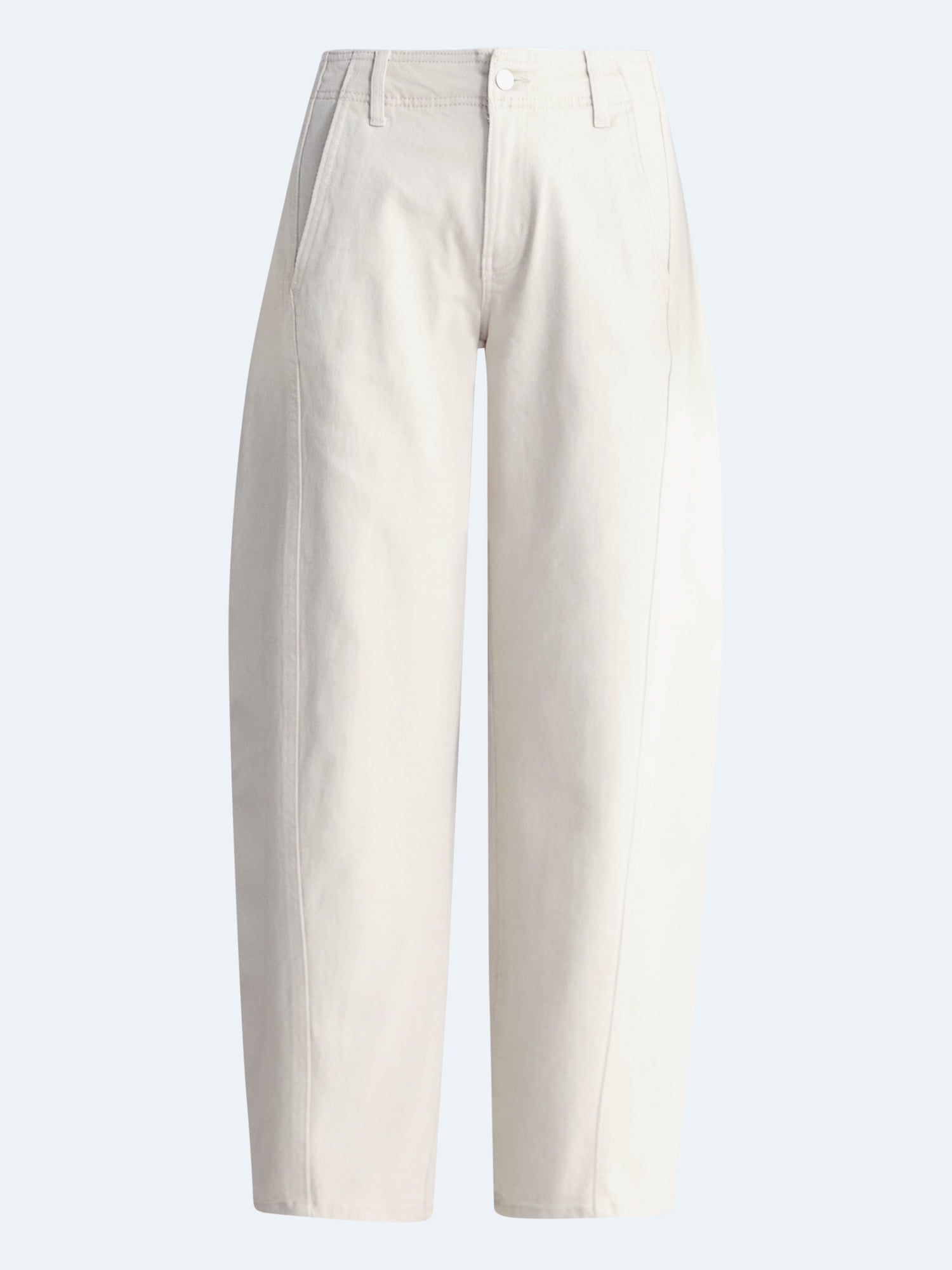 Free Assembly Women's and Women's Plus Side Panel Barrel Jeans, 30" Inseam, Sizes 0-28W