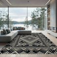 thumbnail image 2 of ODIKA 6'x9' Ultra-Soft Area Rug, Entryway Contrast Artwork Crisp Bathroom Front Proch Palmetto None Washable, Bare feet friendly, Silk-Touch for Guest Room, Bedroom, 2 of 7