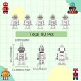 thumbnail image 3 of Robot Pendant Bulk Mechanical Pendant Silver Metal Robot Retro Futuristic Retro Necklace Bracelet, 3 of 6