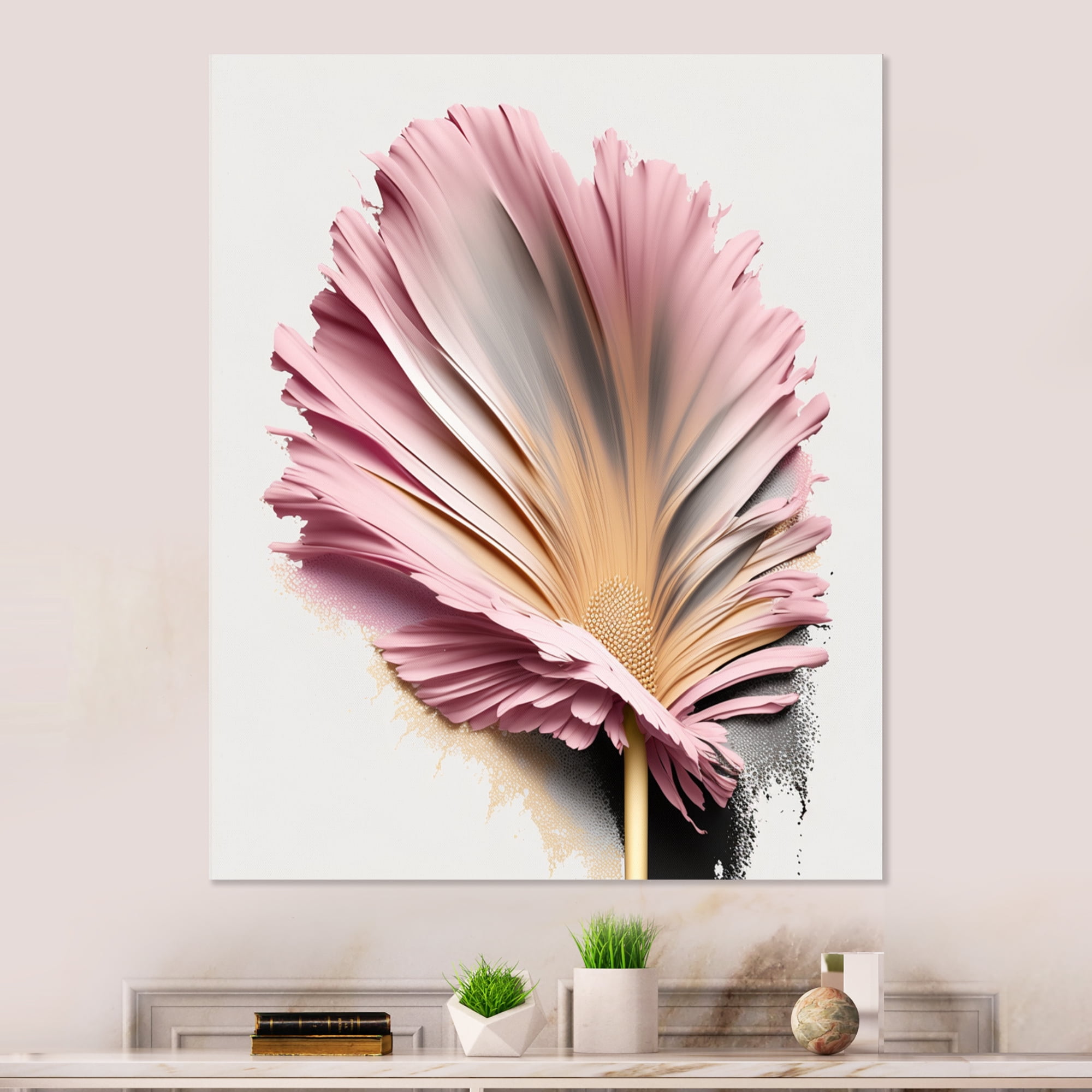 Designart Gerbera Hyperrealistic Flowers I Canvas Wall Art