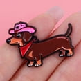 thumbnail image 5 of Jiibva Cartoon Dachshund Brooch Pin Funny Animal Lapel Pins Novelty Dog Pins Badge for Backpack Clothes Hat Decoration, 5 of 7