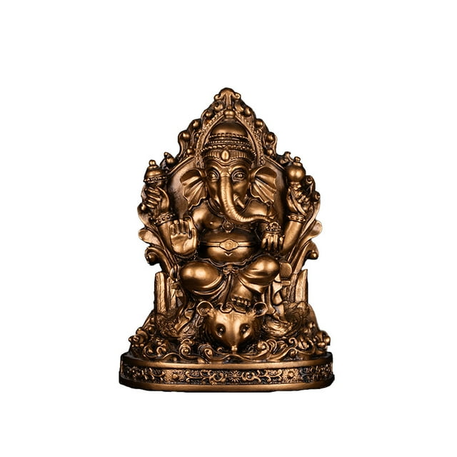 Estatua escultórica de Ganesha tailandesa con diseño de retroiluminación en resina