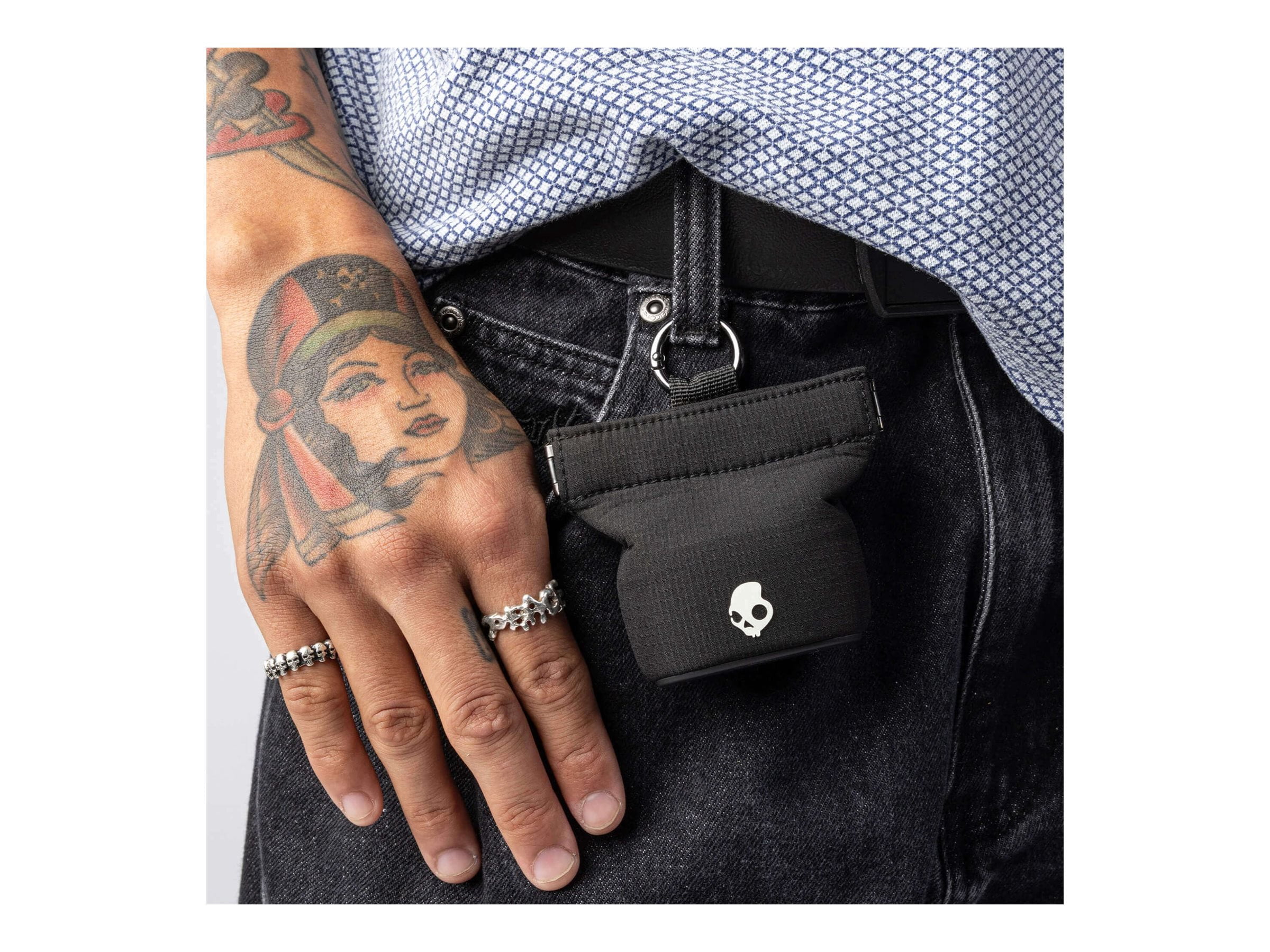 Skullcandy Push 720 Open - True wireless earphones with mic - open ear - over-the-ear mount - Bluetooth - black/silver
