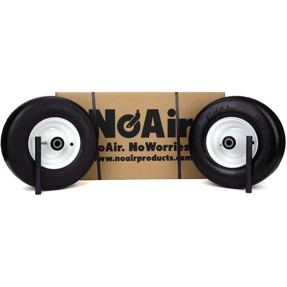 NoAir® (2) Exmark Flat Free Wheel Assem 13x6.50-6 Fits Radius E,S, X 126-4860, 126-3289