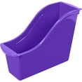 thumbnail image 4 of Storex Interlocking Small Book Bin, Plastic Desktop Storage for Letter Paper, Purple, 6-Pack, 4 of 7