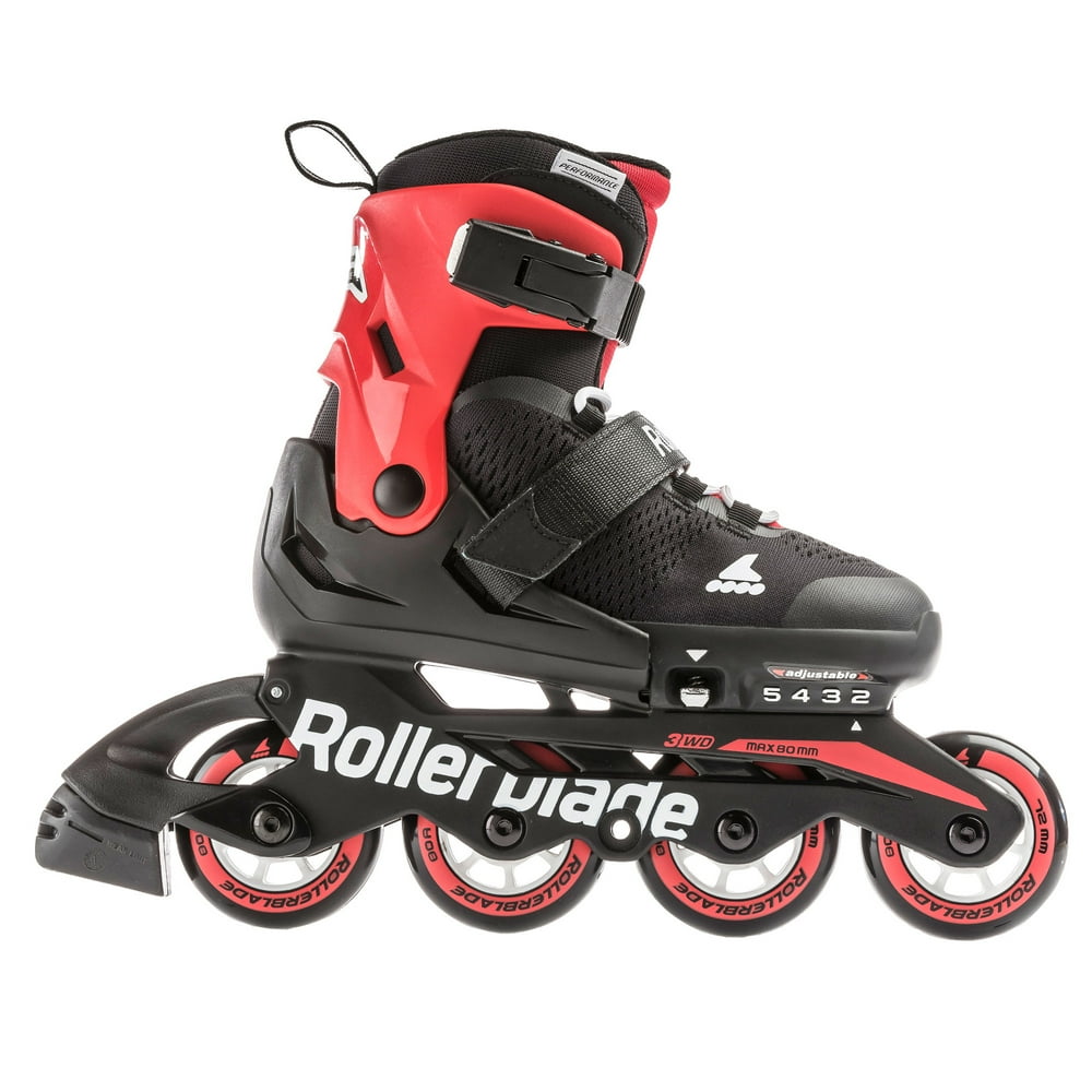 Rollerblade USA Microblade Boys Adjustable Fitness Inline Skate, Size 2
