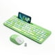 thumbnail image 1 of Combo de teclado y ratón inalámbricos XISOGUU Retro Green, 1 of 6