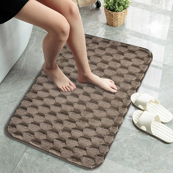 Rbaofujie Indoor Outdoor Carpet Solid Color Floor Mats Thickened Non-Slip Foot Mats Bathroom Absorbent Blanket Quick-Drying Bedroom Doormat Floor Mats