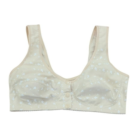 Pavied Minimizer Bras Feelingirl Bra Wireless Bras Lady s Bra Vest Front Buckle Bra Without Steel Ring Large Size Sleeping Underwear Seamless Bras Womens Bras Khaki 2XL