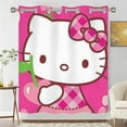 thumbnail image 2 of Hello Kitty Blackout Curtains for Boys Girls Home Decor, Cartoon Fun Insulation Curtains, Bedroom Living Room Blackout Curtains 140x160cm, 2 of 5