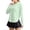 Light Green, variant on Women's Long Sleeve UPF 50 Sun Shirt, Loose Fit Breathable Polyester Workout Top for Outdoor Yoga, Running, Hiking, and Sun Protection, Solid Color Athletic Layer Black L
