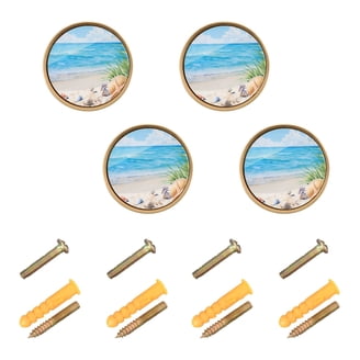 Beach Coastal Seastars Nautical Weave Cabinet Knobs Kitchen Drawers Knobs  Door Round Pulls Knob Handles Dresser Cupboard Wardrobe Decorative Set of 4  - Walmart.com