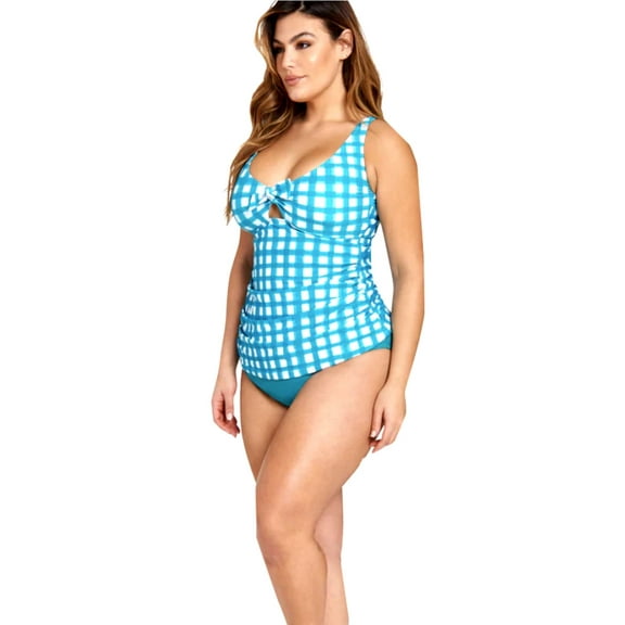 Lysa Swim CHARLOTTE Tankini Top -  Green - Plus Size 2X - 22W - 24W
