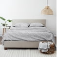 thumbnail image 3 of Noble Linens 4 Piece Pattern Microfiber Bed Sheets Set, Light Gray Rose Gray, Queen, 3 of 11
