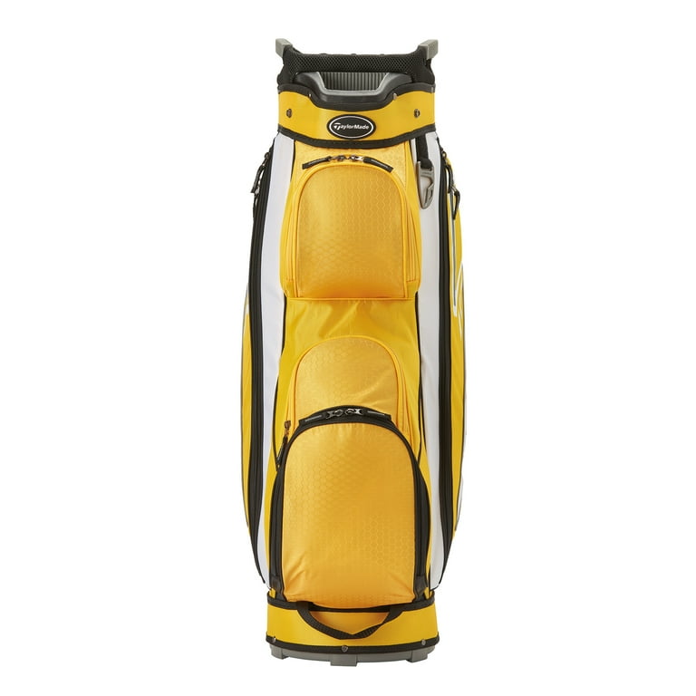 TaylorMade Select Cart Golf Bag with Club Dividers, Yellow, White