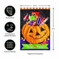 thumbnail image 4 of Evergreen Trick or Treat Halloween Pumpkin Bucket Applique Garden Flag 12 x 18 Inches Indoor Outdoor Decor, 4 of 7