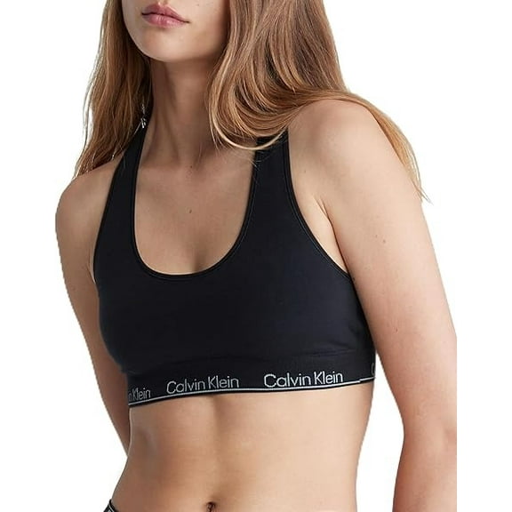 Calvin Klein BLACK Modern Seamless Naturals Lightly Lined Bralette, US X-Small