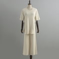 thumbnail image 4 of Ensembles Assortis pour Femmes Manches Courtes Col Rond Chemises Pantalons Larges Amples Pyjamas Ensembles Vêtements d'Été pour Femmes, 4 of 4