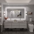 thumbnail image 4 of GODCHAR 60"x36" LED Bathroom Mirror, 24V Pro Backlit & Frontlit Vanity Mirror, UL Certified Anti-Fog Dimmable, 4 of 14