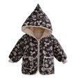 thumbnail image 3 of Esaierr Toddler Kids Hooded Cotton Jacket for Boys Girls 1-7T Warm Winter Down Cotton Coats Outerwear with Pockets, 3 of 9