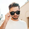 thumbnail image 4 of Lunettes de Soleil Hommes Femmes Noir 400 Unisexe Rétro Classique Lunettes de Sport Conduite Camping, 4 of 6