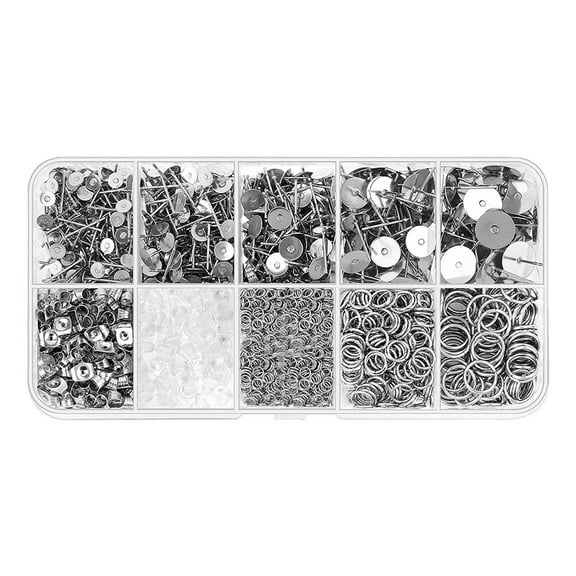 Eease 1650pcs Stainless Steel Earring Making Kit for DIY Jewelry