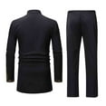 thumbnail image 5 of Wavsuf 2pcs Jogger Set Men Long Sweatsuits Sets for Mens Slim Shirt Sweatshirt and Sweatpants Black Size XL, 5 of 9