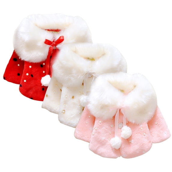 0-3T Infant Baby Girls Cape Cute Cloak Warm Winter Outwear Jacket Coat
