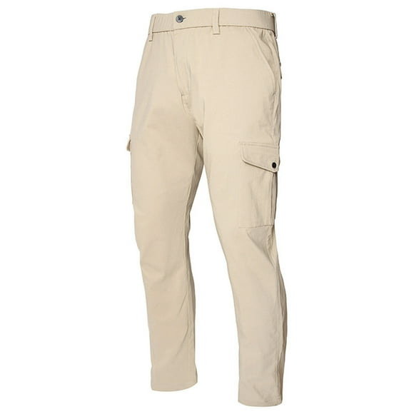 Cathalem Ultra Stretch Casual Pants for Men Basic Stretch Twill Jogger Pants-Reg and Big & Tall,Khaki XL