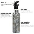 thumbnail image 3 of Metal Tree Sports Bottle with Straw Stainless Steel Water Jug Portable Thermal Cup Leak-proof 600ML, 3 of 9
