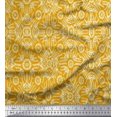 thumbnail image 1 of Soimoi Moss Georgette Fabric Floral & Moroccan Damask Print Fabric by The Yard 42 Inch Wide, 1 of 3
