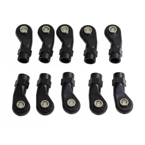 Paquete de 10 1/10 Extremos de barra de acoplamiento RC Car Varillaje Cabezas de bola Soportes de enlace de unión Piezas de repuesto de automóvil Suministros de juguete de control remoto Tipo D Inevent FN000779-04