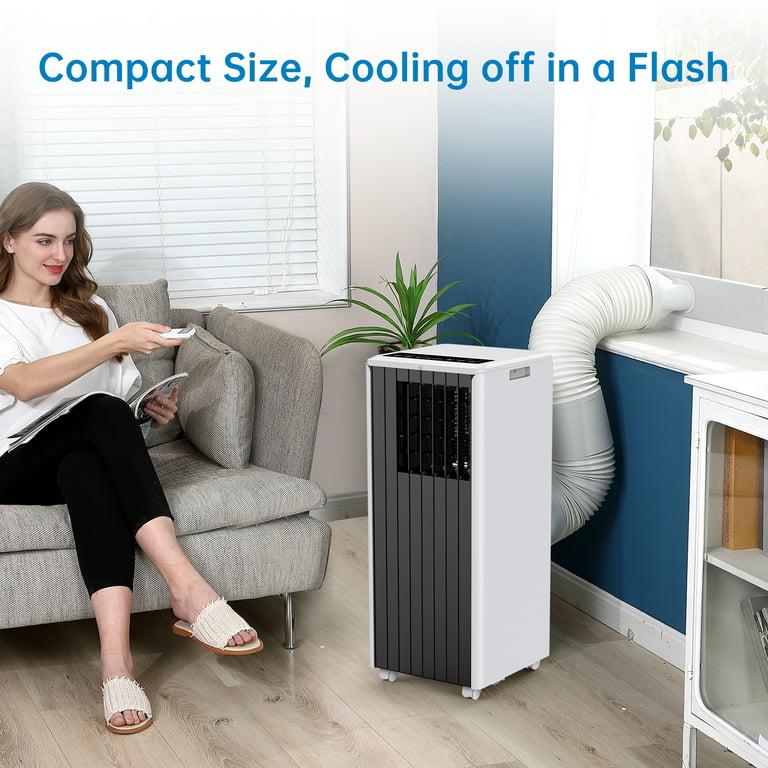 8000 BTU Portable Air Conditioner with Remote Control for Home & Office