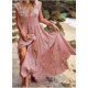 thumbnail image 1 of Generic 2025 New Summer Women's V-neck French Beach Bohemian Print Dress, 1 of 1