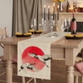 thumbnail image 2 of Vintage Birds Red Sun Table Runner, Retro Art Animals Rustic Washable Cotton Linen Table Runners 120 Inches Long, Dresser Scarf Runner for Dining/Living Room/Kitchen/Square Tables 13''x120'', 2 of 9