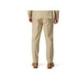 thumbnail image 4 of Slim Fit Men's Solid Suit Pants Trouser Flat Front No Pleats Dress Slacks (US, Waist Inseam, 34, 32, Regular, Regular, Beige), 4 of 4