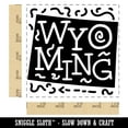 thumbnail image 2 of Wyoming State with Text Swirls Square Rubber Stamp Stamping Scrapbooking Crafting - Small 1.25in, 2 of 7