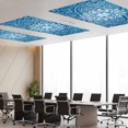 thumbnail image 3 of 1 Pack Abstract Art Fluorescent Light Covers for Ceiling Lights Blue Gradient Floral 3D Geometric Stars Modern Magnetic Ceiling Light Covers Overhead Light Filters for Office Classroom Home, 3 of 9