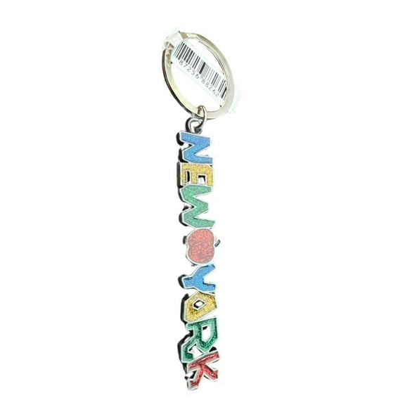 Multicolor Glittered New York Keychain Souvenir – Sparkling NYC Keepsake