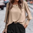 thumbnail image 2 of 1PCS commuter long-sleeved top-apricot, 2 of 4