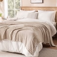 thumbnail image 3 of Exclusivo Mezcla 100% Cotton Muslin King Size Blanket 90"x104",6 Layers Breathable and Lightweight Khaki Gauze Blankets, 3 of 7