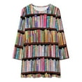 Bookworm Antique book library vintage book shelf Long Sleeved Dress