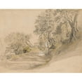 thumbnail image 2 of William Stanley Haseltine 24x20 Black Ornate Framed Double Matted Museum Art Print Titled: Tivoli (1858), 2 of 5