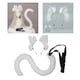 thumbnail image 4 of Kit de disfraz de cola larga de zorro lobo BLESIY para mujer Halloween Cosplay Blanco, 4 of 7