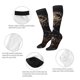thumbnail image 3 of Balery Gold Pattern Black Skull Calcetines novedosos Calcetines deportivos Calcetines hasta la rodilla Calcetines de algodón Calcetines originales y geniales, 3 of 6