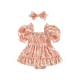 thumbnail image 1 of Gupgi Bébé Fille Robe de Romper Fruits d'Été à Manches Courtes Jumpched Jumpsuit avec Bandeau, 1 of 9