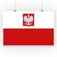 thumbnail image 2 of Poland Country Flag, Letterpress (12x18 Wall Art Poster, Room Decor), 2 of 3