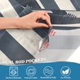 thumbnail image 5 of Yayeee Kitchen Curtains Tier Set of 2 Light Filtering 57"x24" Over Sink Window Panels, Dark Sharks, 5 of 7