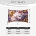 thumbnail image 3 of Plush Throw Pillow Covers, Warm Sunflower Sleeping Cat Pillow Cases with Invisible Zipper, Breathable Microfiber Pillow Cases Standard Size for Sleeping Bedroom Sofa Living Room 16x24, 3 of 5